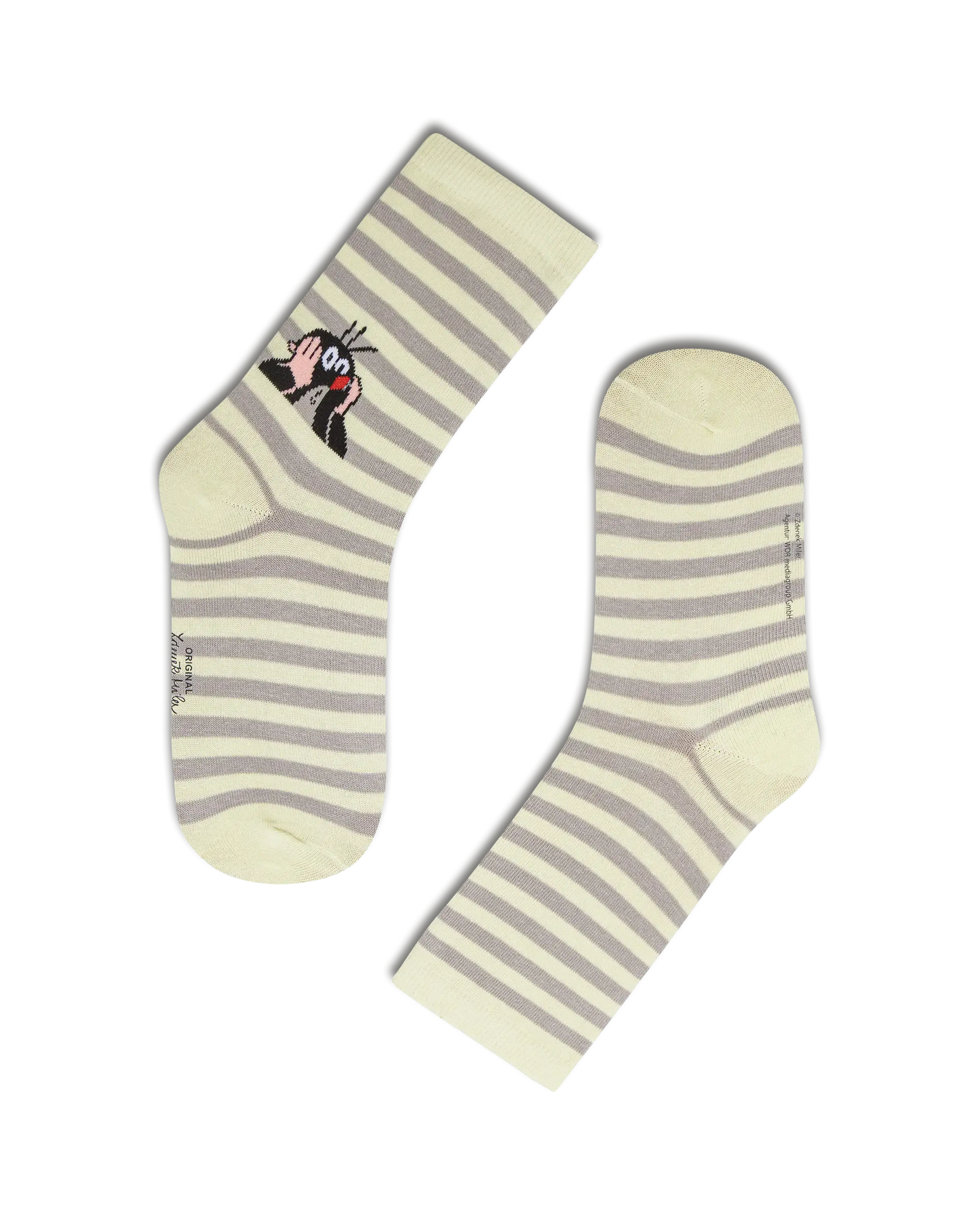 koaa – La petite taupe « Stripes » – Chaussettes vert/gris