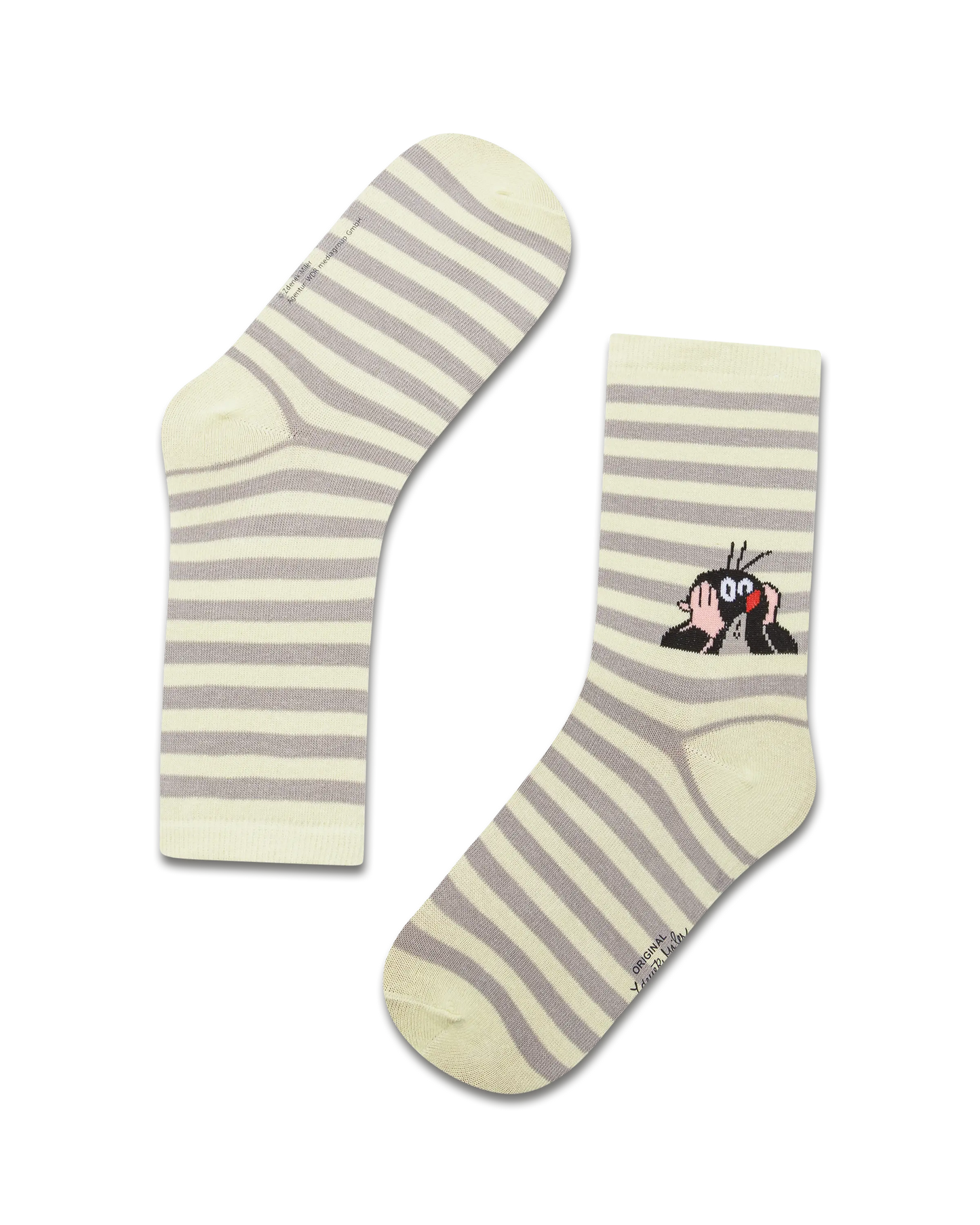 koaa – La petite taupe « Stripes » – Chaussettes vert/gris