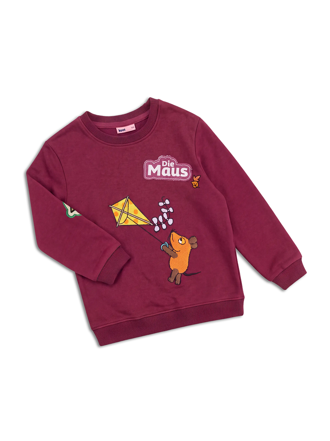 koaa – Die Maus Patches – Sweater Kids maroon