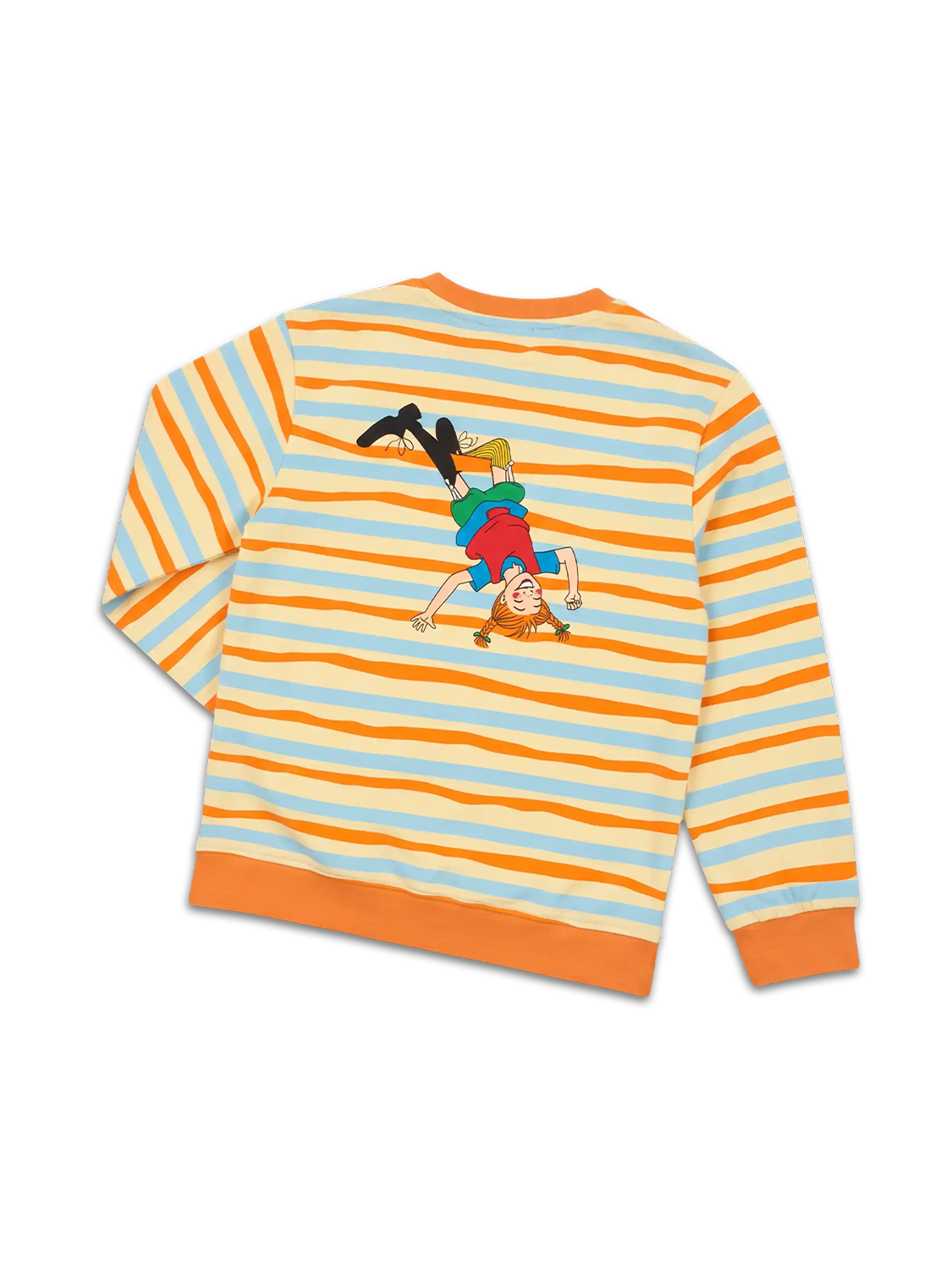 koaa – Pippi Langstrumpf Stripes – Longsleeve beige/blue/orange