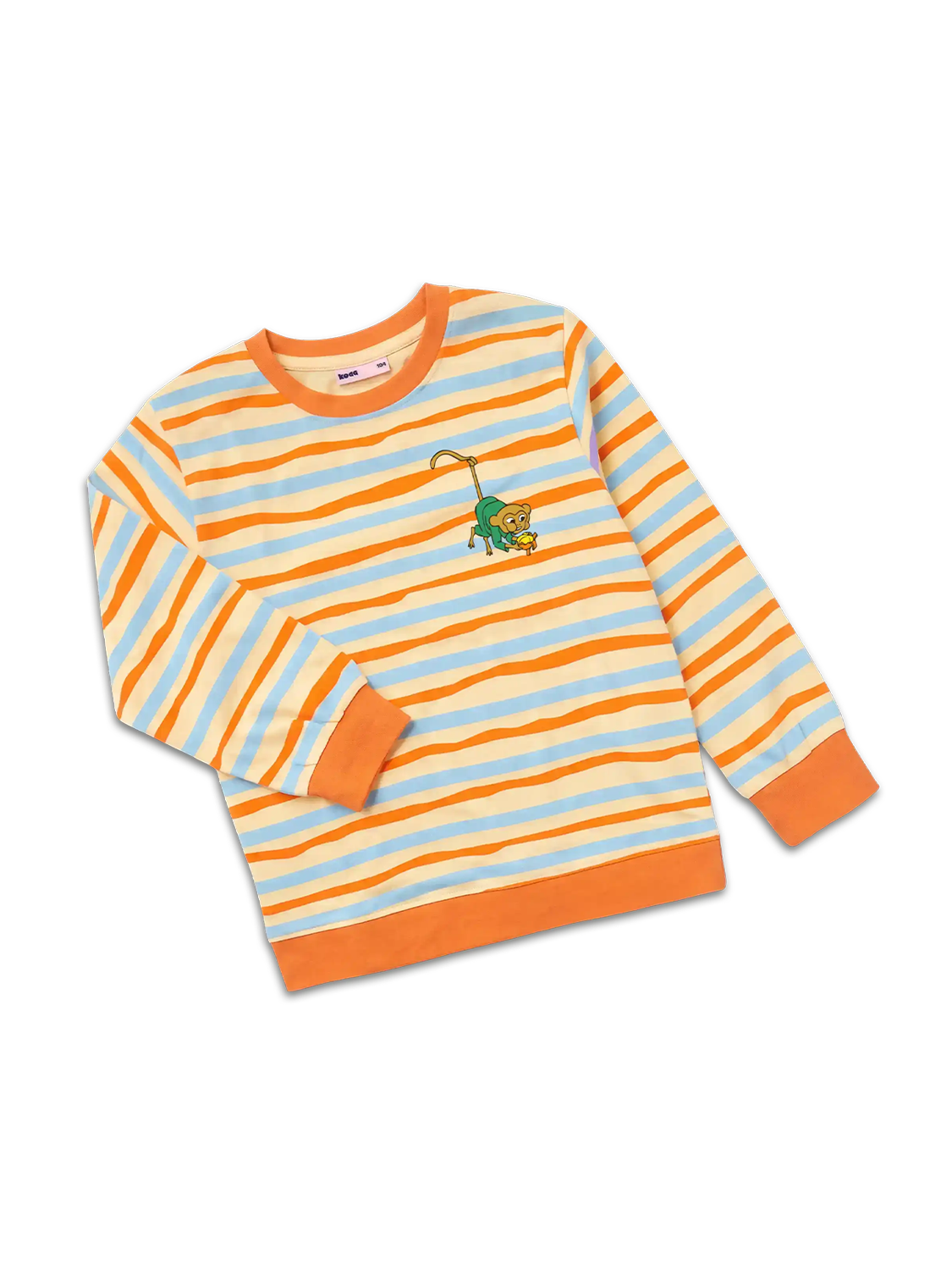 koaa – Pippi Langstrumpf Stripes – Longsleeve beige/blue/orange