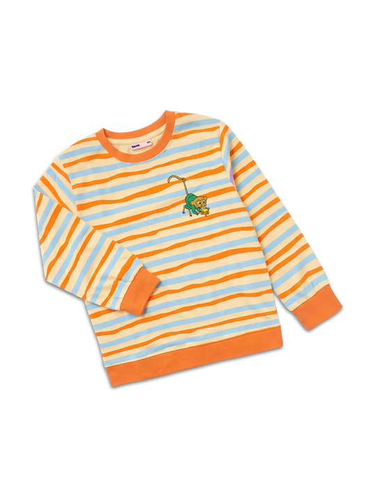 koaa – Pippi Longstocking Stripes – Longsleeve beige/blue/orange