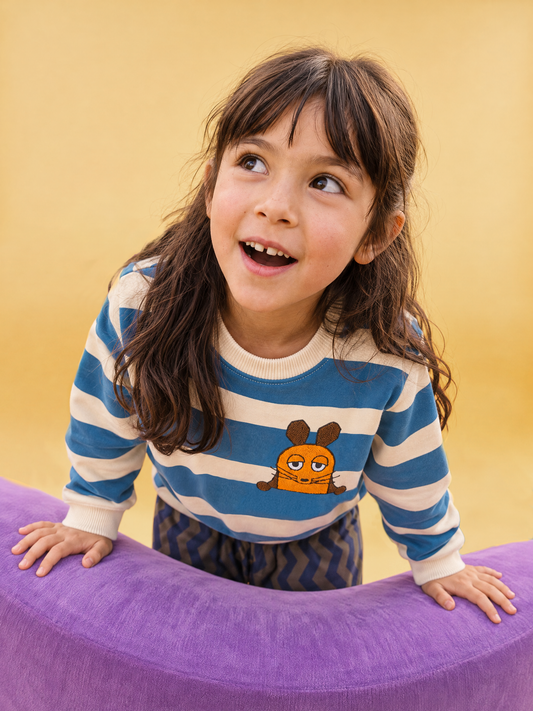 Detailansicht von koaa – Die Maus Stripes – Sweater Kids blue/cream