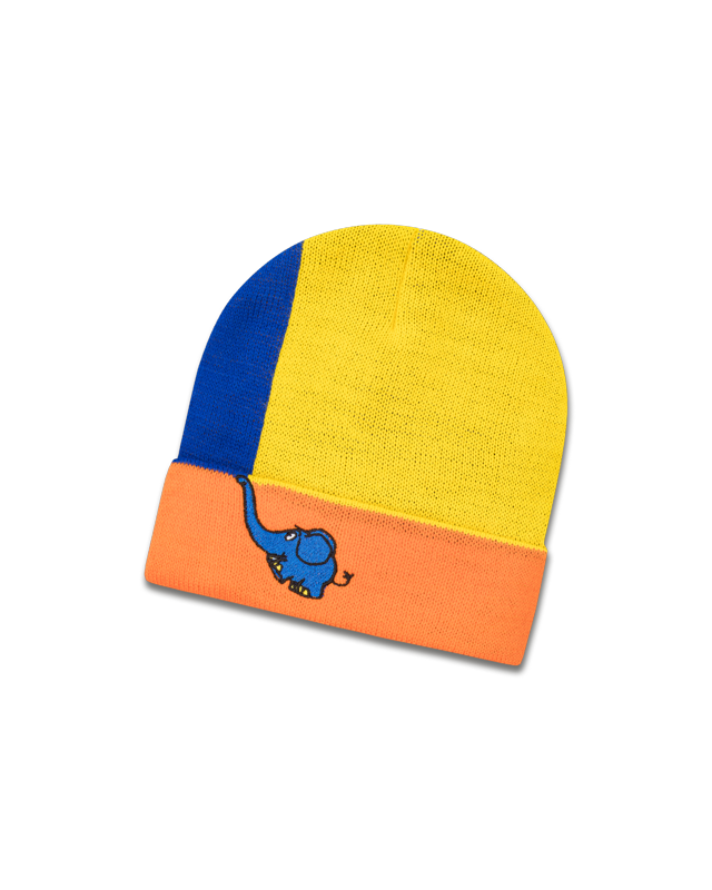 koaa – Mouse & Friends “Color Block” – Beanie blue/yellow/orange