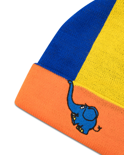 koaa – Mouse & Friends “Color Block” – Beanie blue/yellow/orange