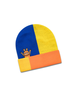 koaa – Mouse & Friends “Color Block” – Beanie blue/yellow/orange