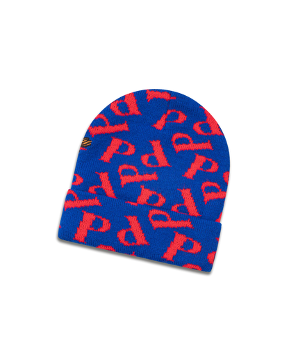 koaa – Pippi Langstrumpf "P" - Beanie blue/red