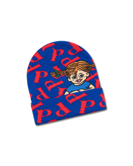 koaa – Pippi Longstocking "P" - Beanie blue/red