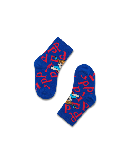 koaa – Pippi Langstrumpf "P" – Easy Socks blue/red