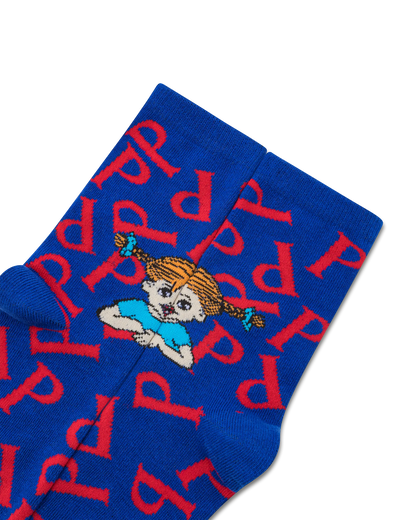 koaa – Pippi Langstrumpf "P" – Easy Socks blue/red