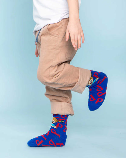 koaa – Pippi Langstrumpf "P" – Easy Socks blue/red