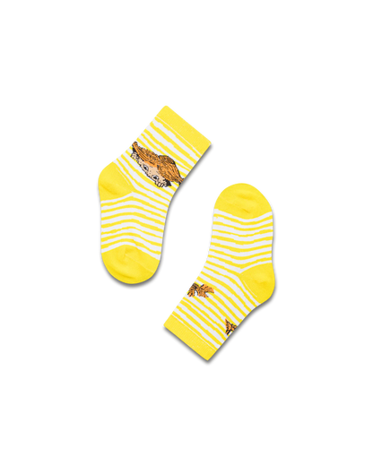 koaa – Pippi Langstrumpf Stripes – Easy Socks yellow/white