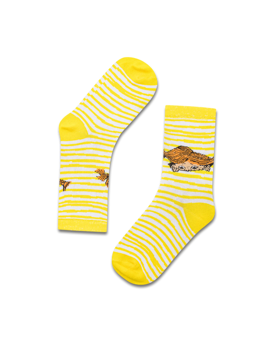 koaa – Pippi Langstrumpf Stripes – Easy Socks yellow/white