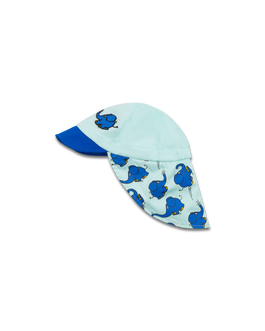 koaa – L'Éléphant « All Over » – Casquette de soleil bleue 0,5-1 an