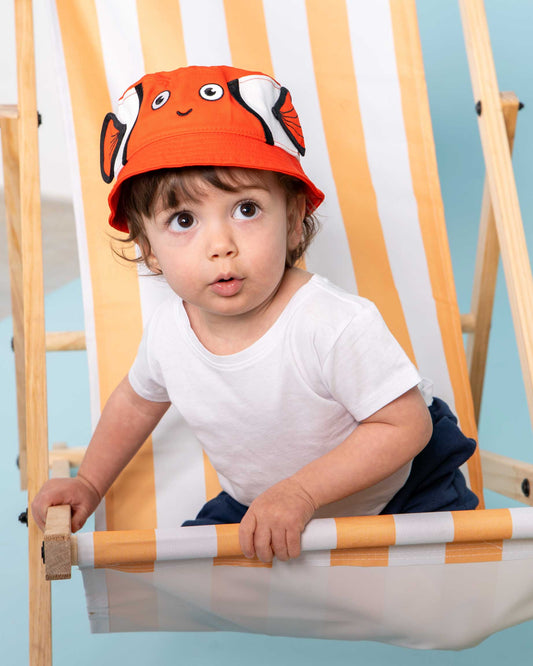 Detailansicht von koaa – Clara the Clownfish – Mascot fishing hat orange