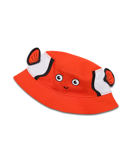 koaa – Clara der Clownfisch – Maskottchen Fischerhut orange