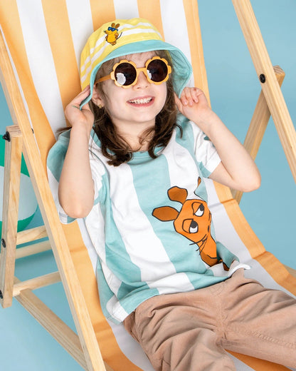 koaa – Die Maus "Guck Guck" Stripes – T-Shirt white/blue