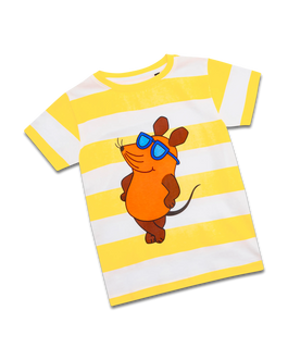 koaa – Die Maus Beachboy Stripes – T-Shirt white/yellow