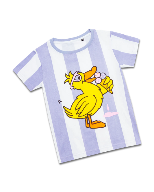 koaa – Die Ente Ice Cream Stripes – T-Shirt white/purple