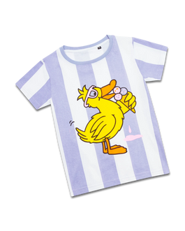 koaa – Die Ente Ice Cream Stripes – T-Shirt white/purple