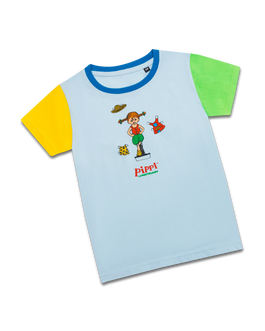 koaa – Pippi Langstrumpf “Kunterbunt” – T-Shirt blue/green/yellow