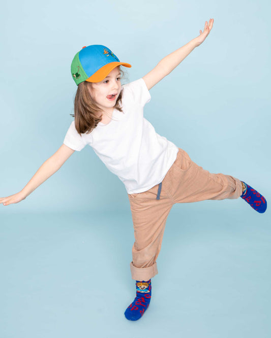 Detailansicht von koaa – Pippi Longstocking “Multi-colored” – Baseball cap blue/green/pink