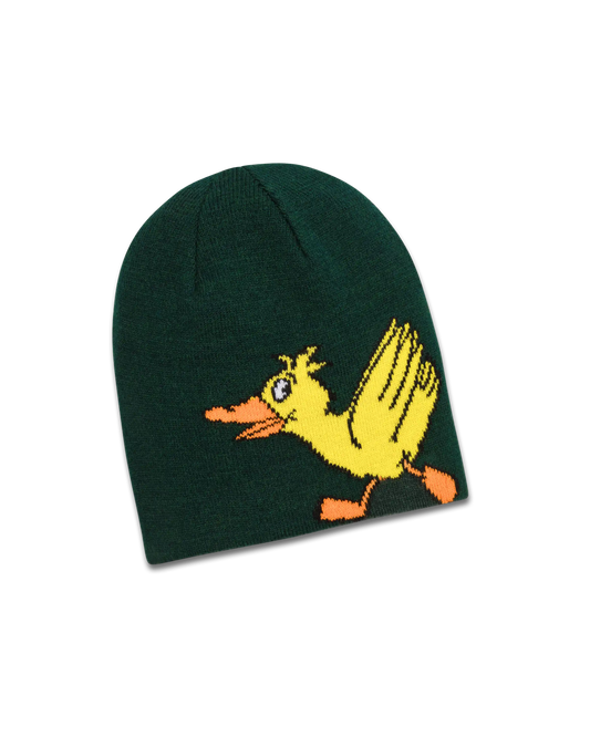 oaa – The Duck „Silhouette“ – Reversible Beanie | Headwear in Green and Red/Beige