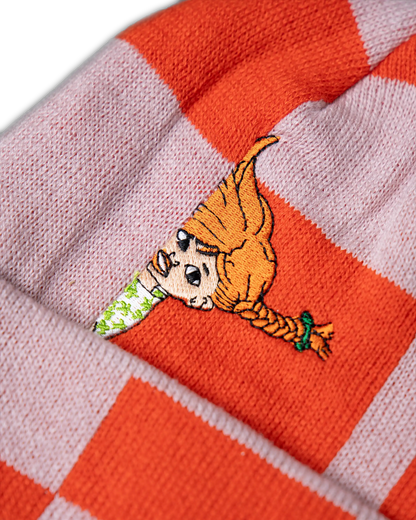 koaa – Pippi Langstrumpf “Verzerrte Welt” – Beanie red/pink