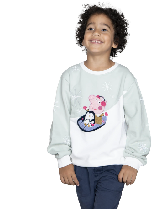 Detailansicht von koaa – Peppa Wutz “Winter Time” – Sweater blue/white