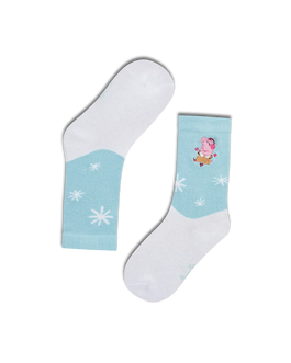 koaa – Peppa Pig « Winter Time » – Chaussettes faciles bleu/blanc