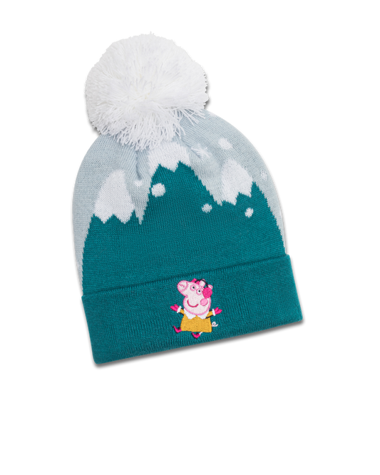 koaa – Peppa Wutz “Winter Time” – Bobble Beanie blue/white/green