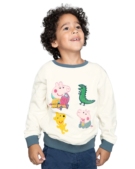 Detailansicht von koaa – Peppa Pig „Cozy Corner“ Sweater | Sustainable Kids' Sweater