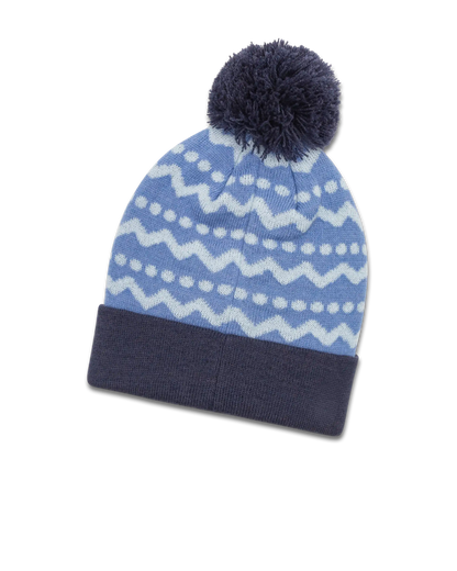koaa – George Pig „Zig Zag“ Bobble Beanie | Sustainable Winter Hat for Kids