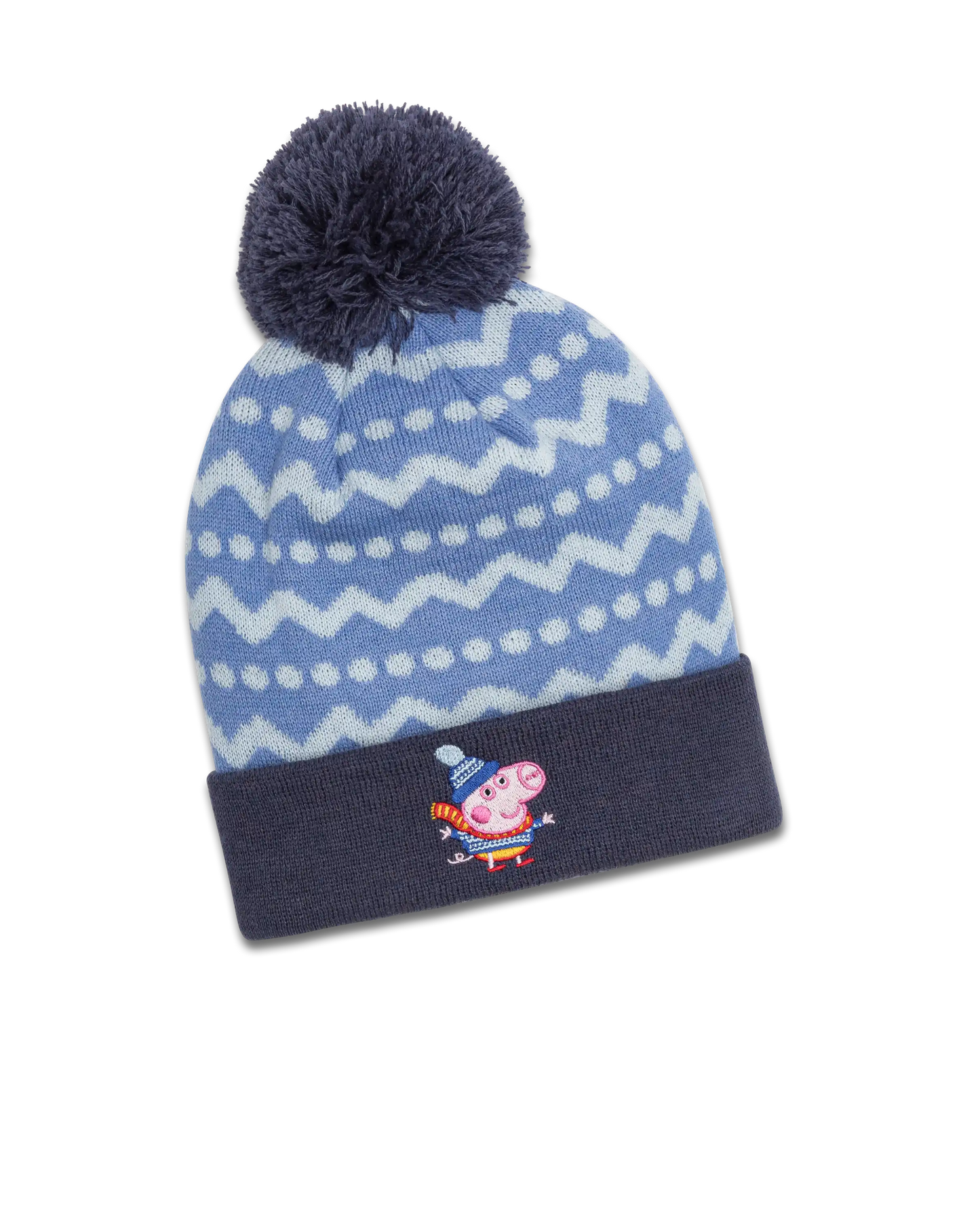 koaa – George Wutz “Zig Zag” – Bobble Beanie navy/blue