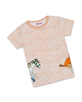 koaa – Pippi Langstrumpf „Stripes“ – T-Shirt white/orange