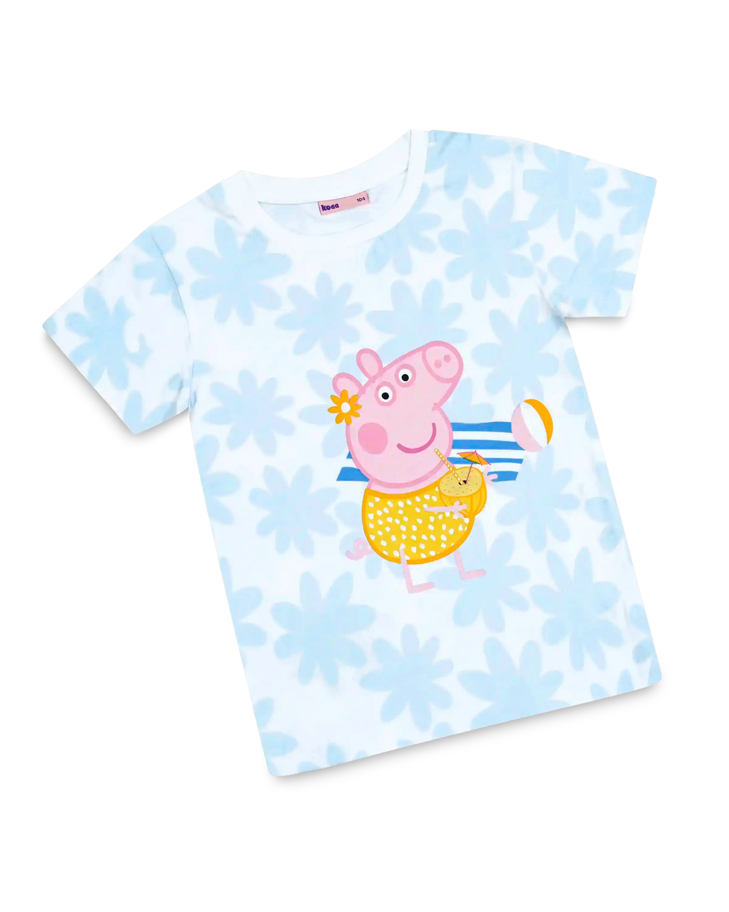 koaa – Peppa Wutz "Summer Vibes" – T-Shirt white/blue