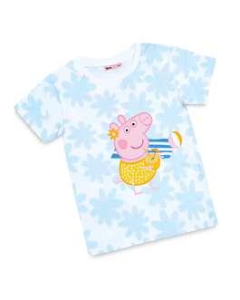 koaa – Peppa Wutz "Summer Vibes" – T-Shirt white/blue