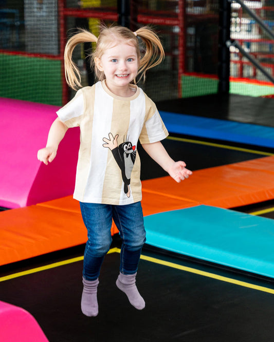 Detailansicht von koaa – Little Mole „Peekaboo“ Stripes T-Shirt | Fun Kids' Tee