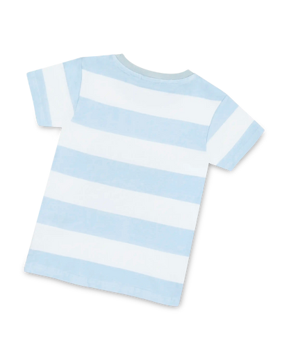 koaa – Der Elefant "Guck Guck" Stripes – T-Shirt white/blue
