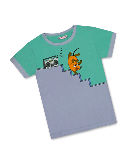 koaa – Maus, Elefant & Ente "Boombox" – T-Shirt green/purple