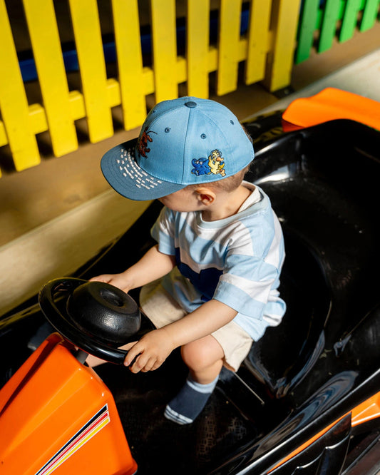 Detailansicht von koaa – Maus, Elefant & Ente “Boombox” – Snapback blue/gray