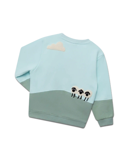 koaa – Shaun das Schaf “Traktor“ –Sweater blue/green
