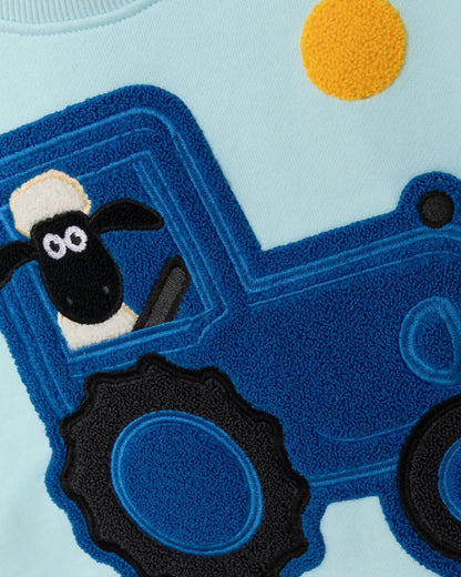 koaa – Shaun das Schaf “Traktor“ –Sweater blue/green