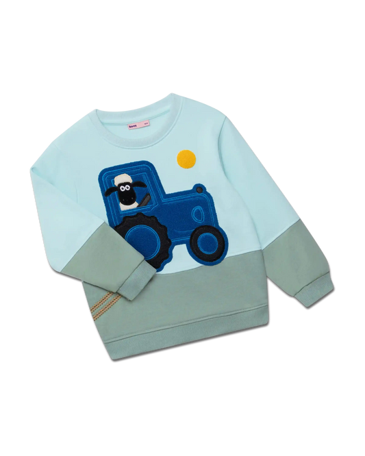 koaa – Shaun das Schaf “Traktor“ –Sweater blue/green