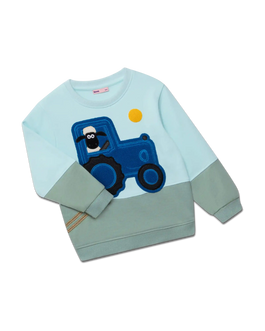 koaa – Shaun the Sheep “Tractor” sweater blue/green