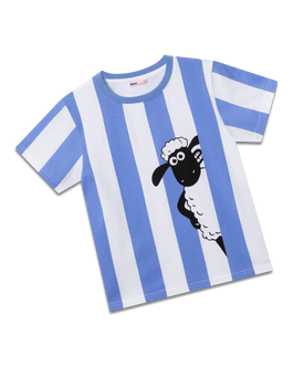 koaa – Shaun the Sheep “Smile” Stripes – T-Shirt blue