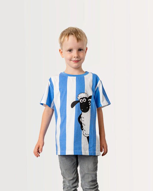 Detailansicht von koaa – Shaun das Schaf “Smile” Stripes – T-Shirt blue