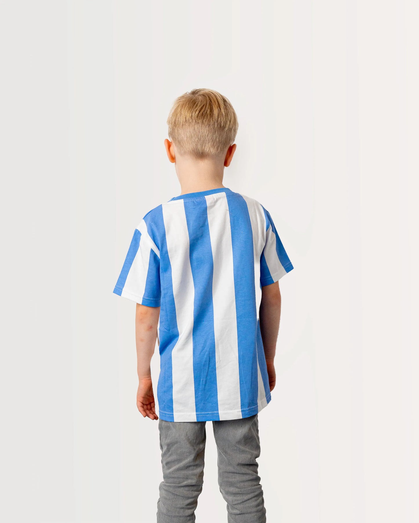 koaa – Shaun das Schaf “Smile” Stripes – T-Shirt blue