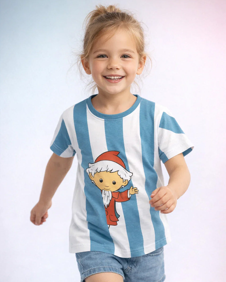 koaa – Le Sandmännchen Stripes – T-shirt bleu/blanc