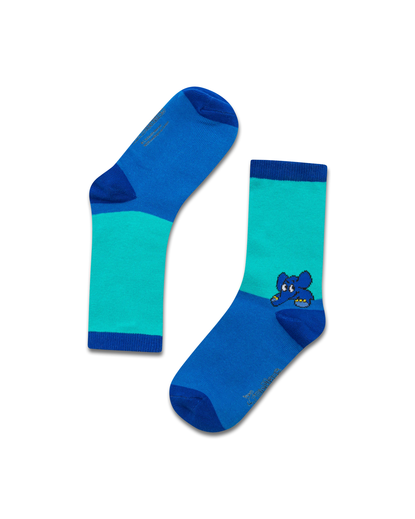 koaa – L'Éléphant « Guck-Guck » – Chaussettes vert/violet/marine